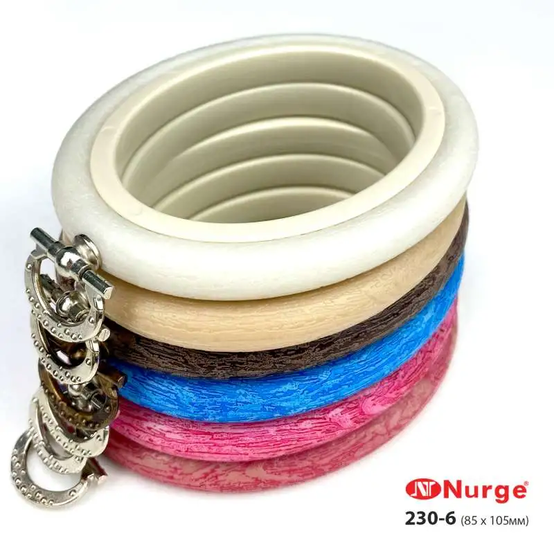 Nurge Oval Rubber Embroidery Hoops with Suspension 230-6 (85x105mm)